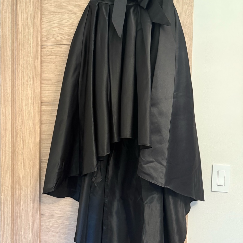 Elegant Black High-Low Skirt